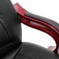 Massage-Bürostuhl Schwarz Echtleder Massage-Bürostuhl Schwarz Echtleder