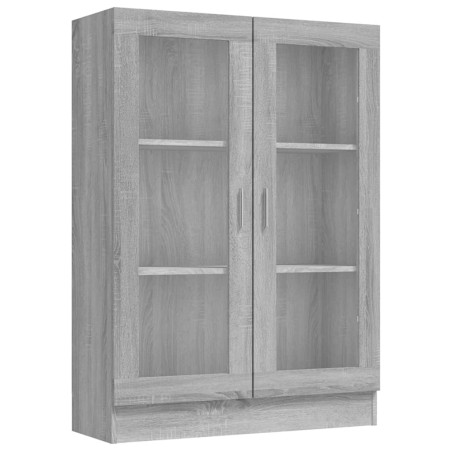 vidaXL Vitrinenschrank Grau Sonoma 82,5x30,5x115 cm Holzwerkstoff
