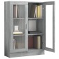 vidaXL Vitrinenschrank Grau Sonoma 82,5x30,5x115 cm Holzwerkstoff vidaXL Vitrinenschrank Grau Sonoma 82,5x30,5x115 cm Holzwerkstoff