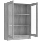 vidaXL Vitrinenschrank Grau Sonoma 82,5x30,5x115 cm Holzwerkstoff vidaXL Vitrinenschrank Grau Sonoma 82,5x30,5x115 cm Holzwerkstoff