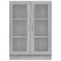 vidaXL Vitrinenschrank Grau Sonoma 82,5x30,5x115 cm Holzwerkstoff vidaXL Vitrinenschrank Grau Sonoma 82,5x30,5x115 cm Holzwerkstoff