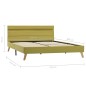 Bettgestell mit LED Grün Stoff 120x200 cm Bettgestell mit LED Grün Stoff 120x200 cm