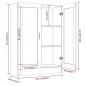 vidaXL Vitrinenschrank Grau Sonoma 82,5x30,5x115 cm Holzwerkstoff vidaXL Vitrinenschrank Grau Sonoma 82,5x30,5x115 cm Holzwerkstoff