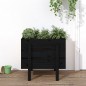 vidaXL Pflanzkübel Schwarz 62x50x57 cm Massivholz Kiefer vidaXL Pflanzkübel Schwarz 62x50x57 cm Massivholz Kiefer