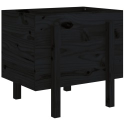 vidaXL Pflanzkübel Schwarz 62x50x57 cm Massivholz Kiefer