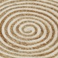 vidaXL Teppich Handgefertigt Jute mit Spiralen-Design Weiß 150 cm vidaXL Teppich Handgefertigt Jute mit Spiralen-Design Weiß 150 cm