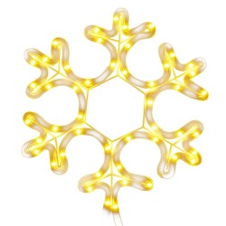 vidaXL LED-Silhouette Schneeflocke 48 LEDs Warmweiß 27x27 cm