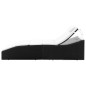 Sonnenliege mit Polsterauflage Poly Rattan Schwarz Sonnenliege mit Polsterauflage Poly Rattan Schwarz