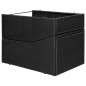 Sonnenliege mit Polsterauflage Poly Rattan Schwarz Sonnenliege mit Polsterauflage Poly Rattan Schwarz