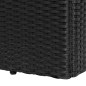 Sonnenliege mit Polsterauflage Poly Rattan Schwarz Sonnenliege mit Polsterauflage Poly Rattan Schwarz
