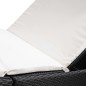 Sonnenliege mit Polsterauflage Poly Rattan Schwarz Sonnenliege mit Polsterauflage Poly Rattan Schwarz