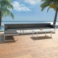 5-tlg. Garten-Lounge-Set Textilene Aluminium Schwarz 5-tlg. Garten-Lounge-Set Textilene Aluminium Schwarz
