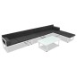 5-tlg. Garten-Lounge-Set Textilene Aluminium Schwarz 5-tlg. Garten-Lounge-Set Textilene Aluminium Schwarz