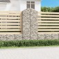 vidaXL Gabione mit Hochbogen 100x50x220/240 cm Verzinktes Eisen vidaXL Gabione mit Hochbogen 100x50x220/240 cm Verzinktes Eisen