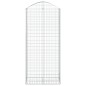 vidaXL Gabione mit Hochbogen 100x50x220/240 cm Verzinktes Eisen vidaXL Gabione mit Hochbogen 100x50x220/240 cm Verzinktes Eisen