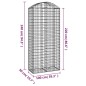 vidaXL Gabione mit Hochbogen 100x50x220/240 cm Verzinktes Eisen vidaXL Gabione mit Hochbogen 100x50x220/240 cm Verzinktes Eisen