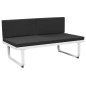 5-tlg. Garten-Lounge-Set Textilene Aluminium Schwarz 5-tlg. Garten-Lounge-Set Textilene Aluminium Schwarz
