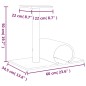 vidaXL Kratzbaum mit Tunnel Creme 60x34,5x50 cm vidaXL Kratzbaum mit Tunnel Creme 60x34,5x50 cm