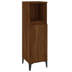vidaXL Badschrank Braun Eichen-Optik 30x30x100 cm Holzwerkstoff