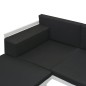5-tlg. Garten-Lounge-Set Textilene Aluminium Schwarz 5-tlg. Garten-Lounge-Set Textilene Aluminium Schwarz