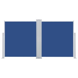 vidaXL Ausziehbare Seitenmarkise Blau 160 x 600 cm