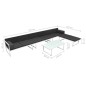 5-tlg. Garten-Lounge-Set Textilene Aluminium Schwarz 5-tlg. Garten-Lounge-Set Textilene Aluminium Schwarz