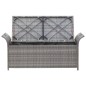 Truhenbank mit Auflage Grau 138 cm Poly Rattan Truhenbank mit Auflage Grau 138 cm Poly Rattan
