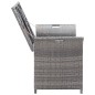 Truhenbank mit Auflage Grau 138 cm Poly Rattan Truhenbank mit Auflage Grau 138 cm Poly Rattan
