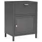 vidaXL Nachttisch Anthrazit 40x30x54,5 cm Stahl und Glas vidaXL Nachttisch Anthrazit 40x30x54,5 cm Stahl und Glas