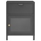 vidaXL Nachttisch Anthrazit 40x30x54,5 cm Stahl und Glas vidaXL Nachttisch Anthrazit 40x30x54,5 cm Stahl und Glas