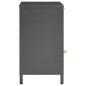 vidaXL Nachttisch Anthrazit 40x30x54,5 cm Stahl und Glas vidaXL Nachttisch Anthrazit 40x30x54,5 cm Stahl und Glas