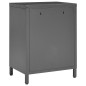 vidaXL Nachttisch Anthrazit 40x30x54,5 cm Stahl und Glas vidaXL Nachttisch Anthrazit 40x30x54,5 cm Stahl und Glas