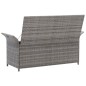 Truhenbank mit Auflage Grau 138 cm Poly Rattan Truhenbank mit Auflage Grau 138 cm Poly Rattan