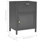 vidaXL Nachttisch Anthrazit 40x30x54,5 cm Stahl und Glas vidaXL Nachttisch Anthrazit 40x30x54,5 cm Stahl und Glas