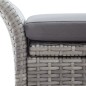 Truhenbank mit Auflage Grau 138 cm Poly Rattan Truhenbank mit Auflage Grau 138 cm Poly Rattan