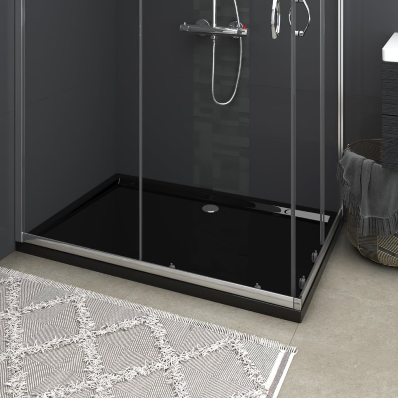 vidaXL Duschtasse ABS Rechteckig Schwarz 80x120 cm vidaXL Duschtasse ABS Rechteckig Schwarz 80x120 cm