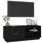vidaXL TV-Schrank Schwarz 105x34x40 cm Massivholz Kiefer vidaXL TV-Schrank Schwarz 105x34x40 cm Massivholz Kiefer