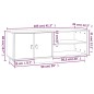 vidaXL TV-Schrank Schwarz 105x34x40 cm Massivholz Kiefer vidaXL TV-Schrank Schwarz 105x34x40 cm Massivholz Kiefer