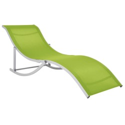 vidaXL Klappbare Sonnenliegen 2 Stk. Grün Textilene