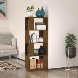 vidaXL Bücherregal/Raumteiler Honigbraun 51x25x132cm Massivholz Kiefer
