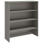 vidaXL Highboard-Oberteil HAMAR Hellgrau 90x30x100 cm Massivholz vidaXL Highboard-Oberteil HAMAR Hellgrau 90x30x100 cm Massivholz