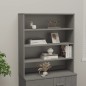 vidaXL Highboard-Oberteil HAMAR Hellgrau 90x30x100 cm Massivholz vidaXL Highboard-Oberteil HAMAR Hellgrau 90x30x100 cm Massivholz