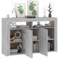 vidaXL Sideboard mit LED-Beleuchtung Grau Sonoma 115,5x30x75 cm vidaXL Sideboard mit LED-Beleuchtung Grau Sonoma 115,5x30x75 cm