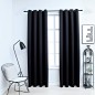 vidaXL Verdunkelungsvorhänge mit Metallösen 2 Stk. Schwarz 140x245 cm vidaXL Verdunkelungsvorhänge mit Metallösen 2 Stk. Schwarz 140x245 cm