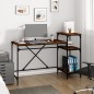 vidaXL Schreibtisch mit Regal Räuchereiche 135x50x90 cm Holzwerkstoff vidaXL Schreibtisch mit Regal Räuchereiche 135x50x90 cm Holzwerkstoff