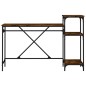 vidaXL Schreibtisch mit Regal Räuchereiche 135x50x90 cm Holzwerkstoff vidaXL Schreibtisch mit Regal Räuchereiche 135x50x90 cm Holzwerkstoff