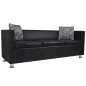 Sofa-Set Kunstleder 3-Sitzer und 2-Sitzer Schwarz Sofa-Set Kunstleder 3-Sitzer und 2-Sitzer Schwarz