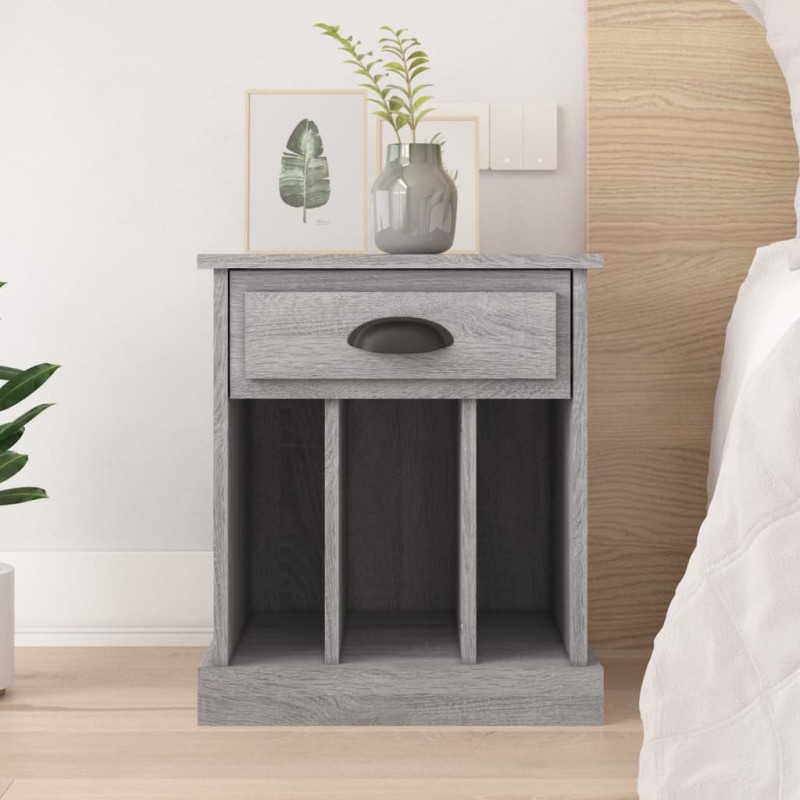 vidaXL Nachttisch Grau Sonoma 43x36x50 cm vidaXL Nachttisch Grau Sonoma 43x36x50 cm