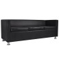 Sofa-Set Kunstleder 3-Sitzer und 2-Sitzer Schwarz Sofa-Set Kunstleder 3-Sitzer und 2-Sitzer Schwarz