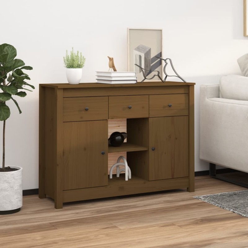 vidaXL Sideboard Honigbraun 100x35x74,5 cm Massivholz Kiefer vidaXL Sideboard Honigbraun 100x35x74,5 cm Massivholz Kiefer